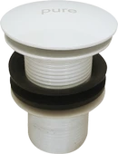 Pure Pop-Up Basmalı Sifon Üst Takım - Deliksiz / Beyaz W-03 - 2