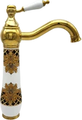 Pure White Gold Kleopatra Tezgah Üstü Çanak Lavabo Armatürü Wg-296 - 2
