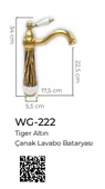 Pure Tiger Gold Zebra Tezgah Üstü Çanak Lavabo Armatürü Wg-222 - 2