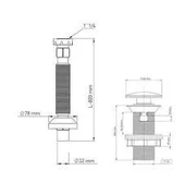 Pop-Up Sifon Taşmalı Krom  Q32 - 2