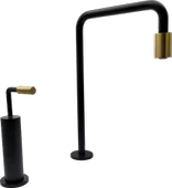 Pure Elıte Lüx Sıyah Gold Lavabo Armatürü Elg-112 - 1