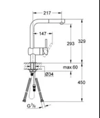 Grohe Minta Sipralli Evye Batarya - 2