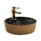 Lena Tezgah Üstü Lavabo Gold&Sıyah E-5001Rs - 1