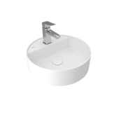 Smartedge Ø45 Cm Yuvarlak Lavabo Mat Beyaz - 1