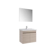 Krea 80Cm Kapaklı takım Beyaz Banyo Dolabı - 1