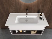 Cerastyle Turkuaz Blue Etajerli Lavabo 65*47 Cm - 3