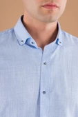 MODTİME SLİMFİT HASIR DOKULU İNCE KUMAŞ PAMUKLU YAZLIK ERKEK GÖMLEK thumbnail 6