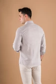 MODTİME SLİMFİT HASIR DOKULU İNCE KUMAŞ PAMUKLU YAZLIK ERKEK GÖMLEK thumbnail 12