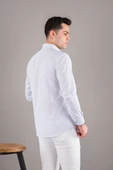 BİCAN PUANTİYELİ YAKA DÜĞMELİ SLİMFİT ERKEK GÖMLEK thumbnail 5