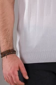 SAN&FA SIFIR YAKA LİKRALI YAZLIK İNCE KUMAŞ ERKEK T-SHİRT - 7
