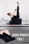 3 Lü Paket Kaydırmaz Bayan Dans Pilates Ve Yoga Çorabı Kadın Çorabı Bayan Çorabı Babet - 6