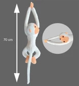 Peluş Maymun, Elleri Yapışabilen Uyku ve Oyun Arkadaşı -70 cm thumbnail 10