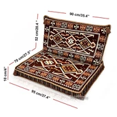 Shark Anatolia Anadolu Şark Köşesi Tekli Sedir Takımı Kahve thumbnail 3