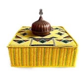 Shark Anatolia Şark Köşesi Masası Puf Kilim Sarı - 5