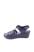 Lobeno 22-D-012 Dolgu Topuk Günlük Anatomik Deri Sandalet - 3