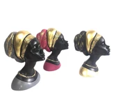 AFRİKALI KADIN FİGÜRÜ BİBLO FUŞYA - 2