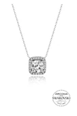 Gümüş Swarovski taşlı pırlanta modeli kare üçlü set SGTL20515SET - 3