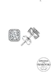 Gümüş Swarovski taşlı pırlanta modeli kare üçlü set SGTL20515SET - 3