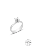 Gümüş Swarovski tek taş yüzük SGTL20499A - 1