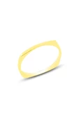 Gümüş altın yaldızlı sade delicate gümüş yüzük SGTL10617GOLD - 2