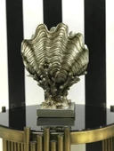 Dekoratif Mercan Üzerinde Deniz Kabuğu Biblo Vazo - 9