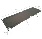 Mandaş Katlanır Taşınabilir Kampet Şezlong Kamp Yatağı (60x190x45)-Yeşil - 1