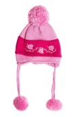 Kız Bebek Çiçek İşlemeli Pembe Bere 1160 - 1
