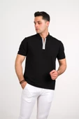 REGULAR FİT FERMUARLI POLO YAKA PAMUKLU ERKEK T-SHİRT - 8