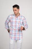 DORSS REGULAR FİT PAMUKLU YAKA DÜĞMELİ EKOSELİ PREMİUM SERİSİ ERKEK GÖMLEK thumbnail 4