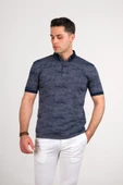 SAN&FA SLİMFİT POLO YAKA LİKRALI DESENLİ ERKEK T-SHİRT thumbnail 7