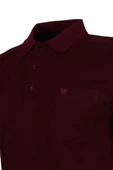 Erkek Bordo Renk Polo Yaka Tişört Pamuklu Normal Kesim RAR00865 - 3