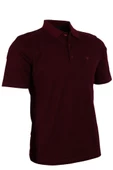 Erkek Bordo Renk Polo Yaka Tişört Pamuklu Normal Kesim RAR00865 - 4