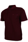 Erkek Bordo Renk Polo Yaka Tişört Pamuklu Normal Kesim RAR00865 - 2