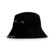 Siyah Piercing Ve Çengelli İğne Modelli Balıkçı Bucket Şapka - 2