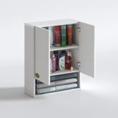 Kenzlife banyo ecza dolabı bakunin byz 60*40*20 mutfak (m)üst arkalıklı alt arkalıksız - 2