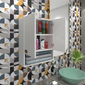 Kenzlife banyo ecza dolabı bakunin byz 60*40*20 mutfak (m)üst arkalıklı alt arkalıksız - 1