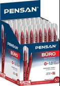 Pensan Büro 50 Li Tükenmez Kalem Mavi Siyah Kırmızı Seçenekli - 3
