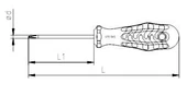 İzeltaş 4120 Yıldız Tornavida Kraft Ph1 4.5x80mm - 2
