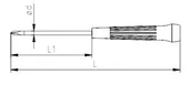 İzeltaş 4520 Elektronikçi Tip Yıldız Uçlu Klemens Tornavida 4X150mm - 2