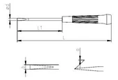 İzeltaş 4500 Elektronikçi Tip Düz Uçlu Klemens Tornavida 3x125mm - 2