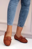 Pembe Potin Fiyonklu Rahat Kalıp Moda Kadın Babet 001-178-22 - 5