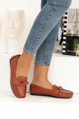 Pembe Potin Fiyonklu Rahat Kalıp Moda Kadın Babet 001-178-22 - 7