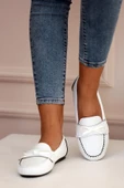 Pembe Potin Fiyonklu Rahat Kalıp Moda Kadın Babet 001-178-22 - 9