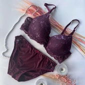 Push-Up, Dantel Detaylı Sütyen- Külot Takım - 3