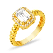 22 Ayar Baget Taşlı Altın Yüzük thumbnail 1