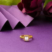 22 Ayar Baget Taşlı Altın Yüzük thumbnail 4