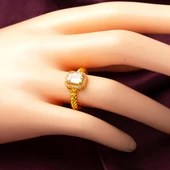 22 Ayar Baget Taşlı Altın Yüzük thumbnail 2