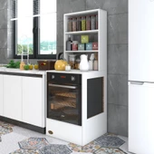 Kenzlife ankastre fırın dolabı nevgece byz 165x60x56 mutfak eko düz - 1