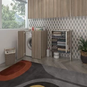 Kenzlife çamaşır makinesi dolabı kasparov crd 180*066*55-20 banyo kapaklı arkalıksız - 2