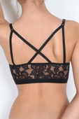 Miorre Push-Up Dolgulu Dantelli Çapraz Askılı Fermuarlı Büstiyer - 5